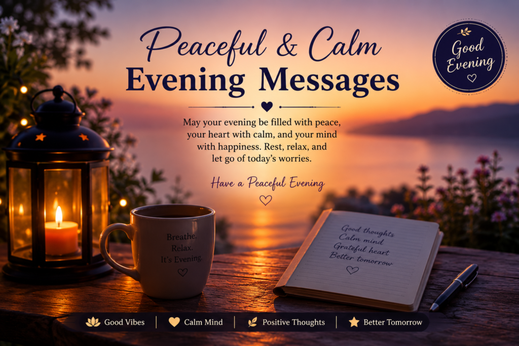 Peaceful & Calm Evening Messages