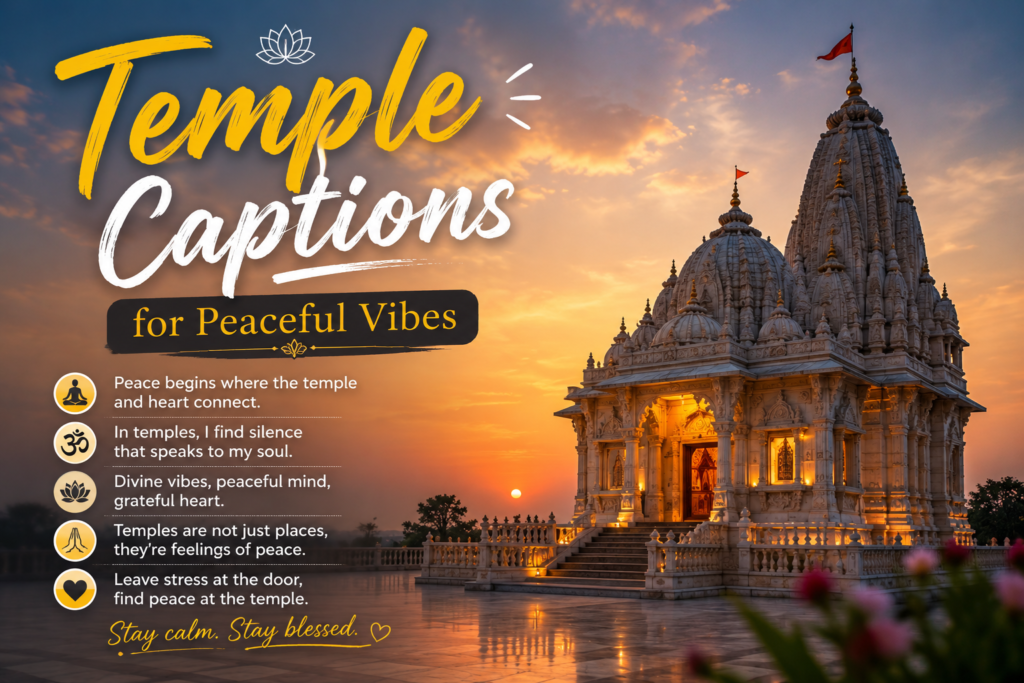 Temple Captions for Peaceful Vibes