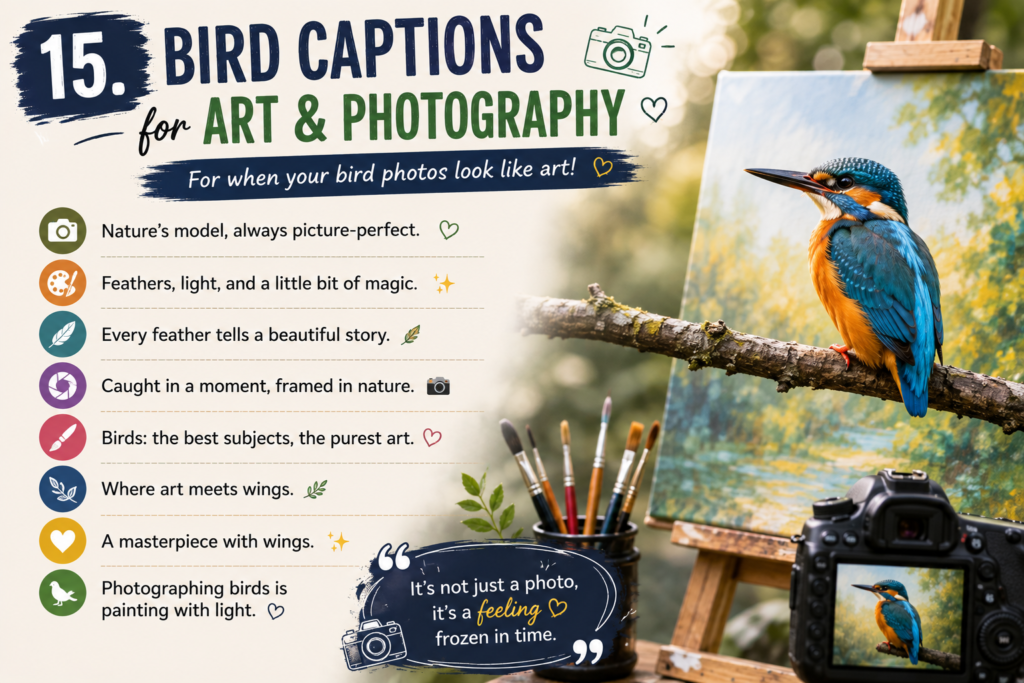 15. Bird Captions for Art & Photography