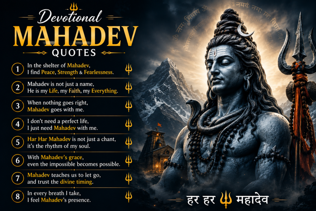 Devotional Mahadev Quotes