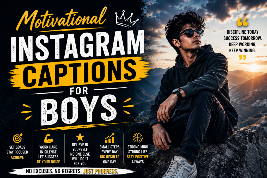Motivational Instagram Captions for Boys