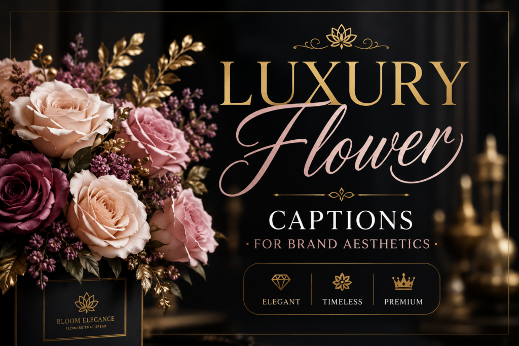 Luxury Flower Captions for Brand Aesthetics
