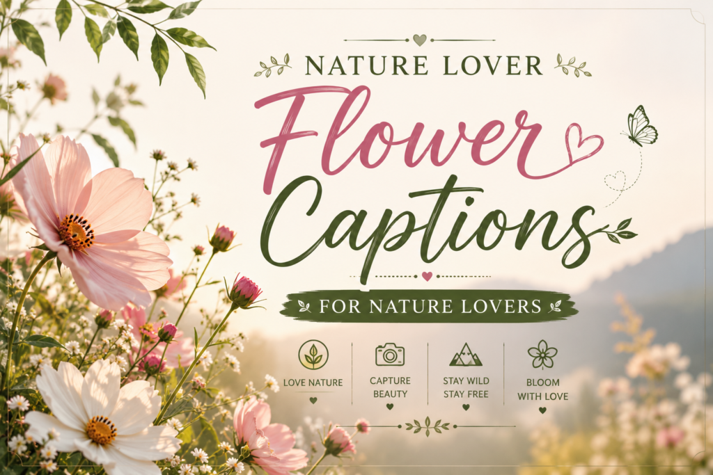 Nature Lover Flower Captions