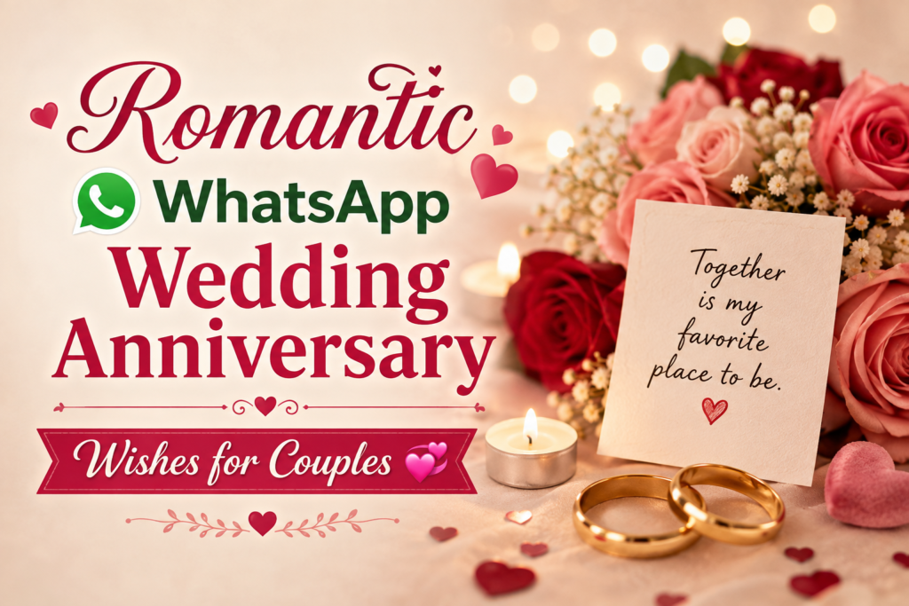 Romantic WhatsApp Wedding Anniversary Wishes for Couples 💞