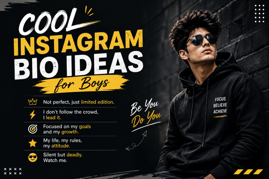 Cool Instagram Bio Ideas for Boys