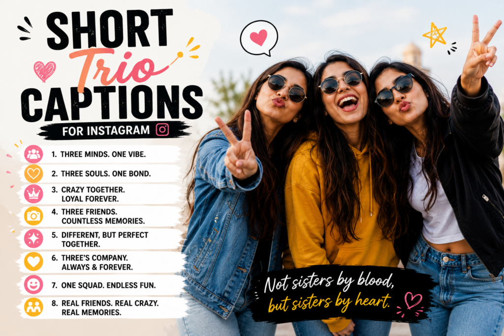 Short Trio Captions for Instagram
