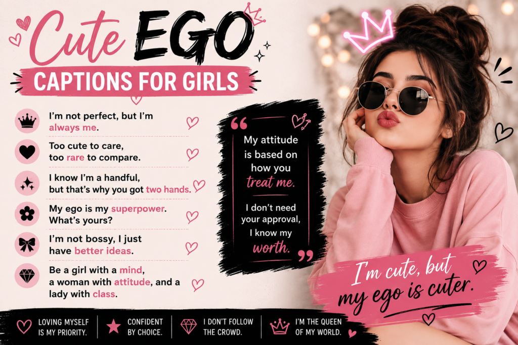 Cute Ego Captions for Girls