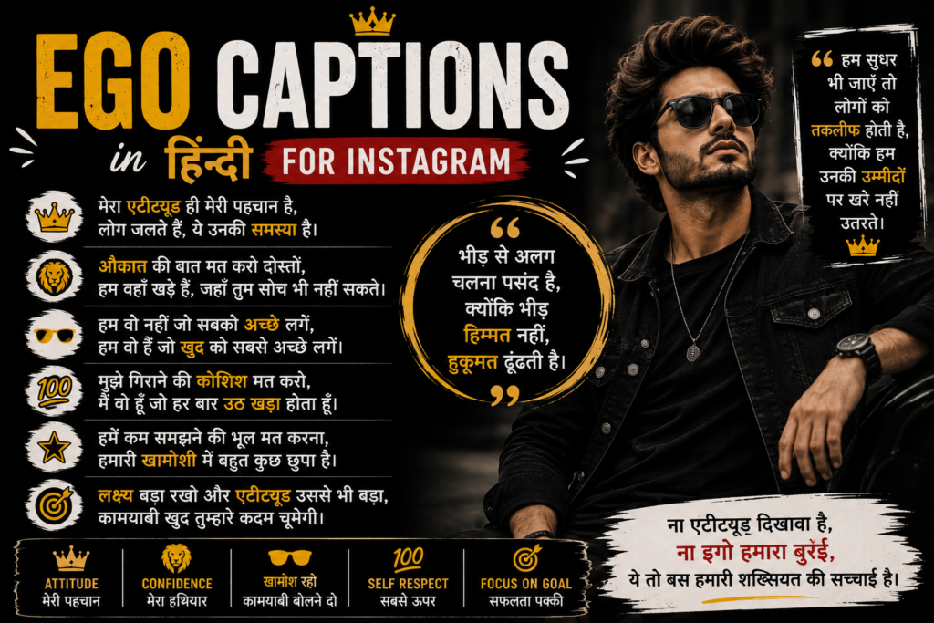 Ego Captions in Hindi for Instagram