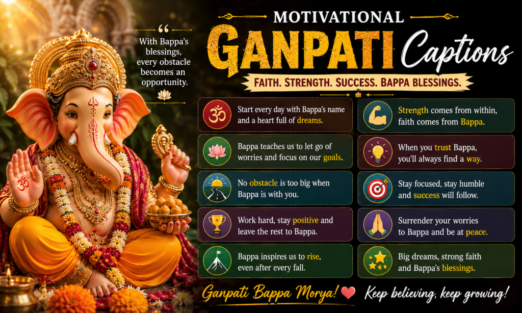Motivational Ganpati Captions