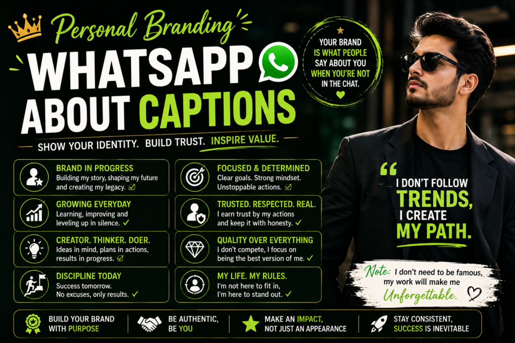 Personal Branding WhatsApp About Captions