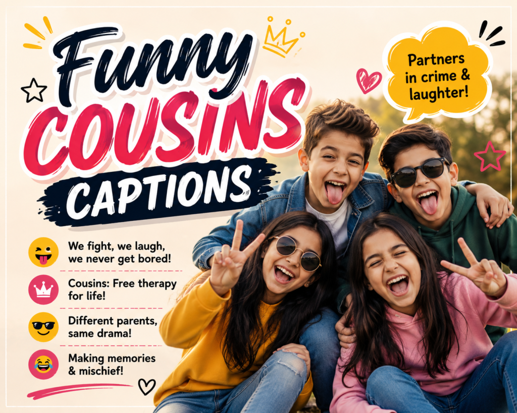 Funny Cousins Captions