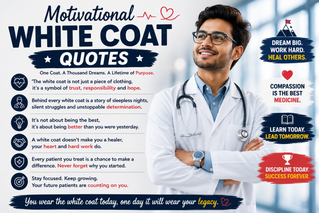 1. Motivational White Coat Quotes
