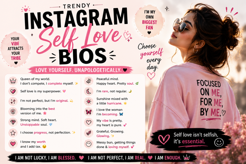 Trendy Instagram Self Love Bios
