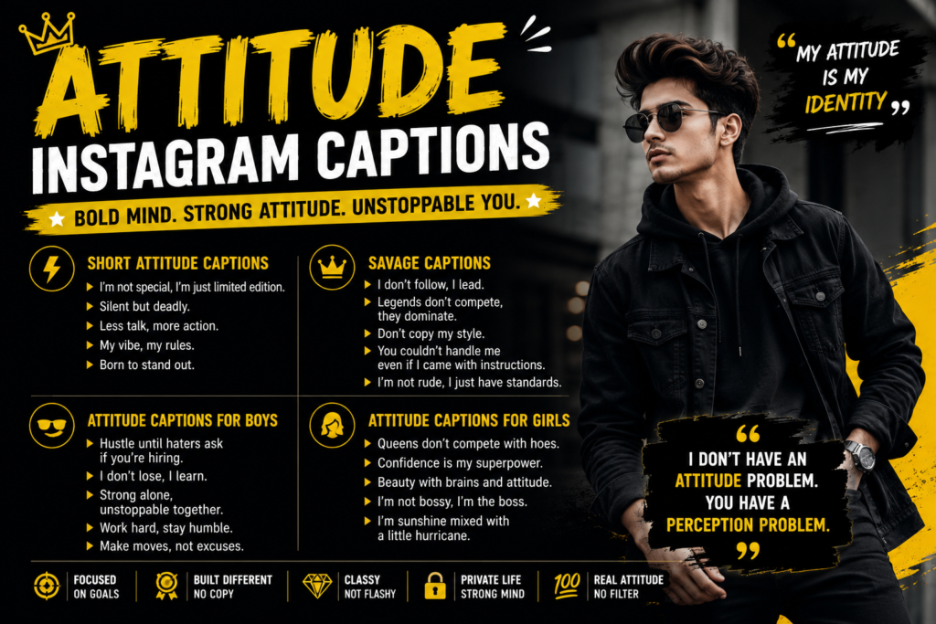 Attitude Instagram Captions
