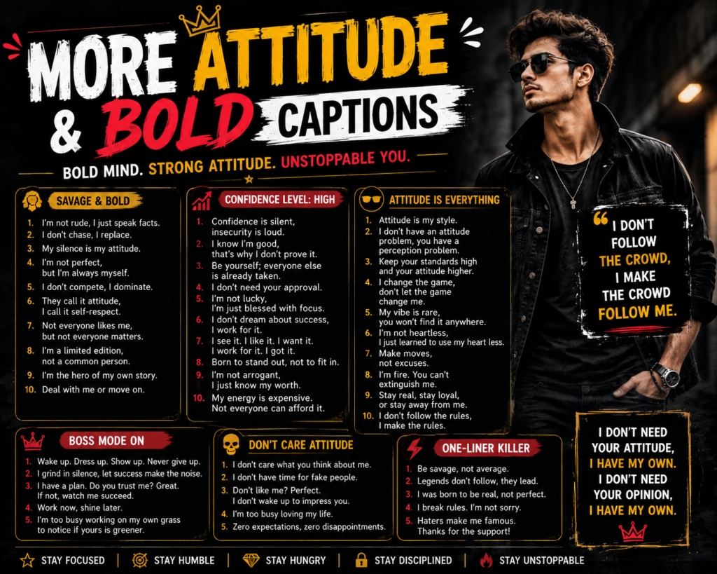 More Attitude & Bold Captions