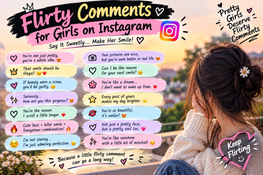 Flirty Comments for Girls on Instagram 😍😉