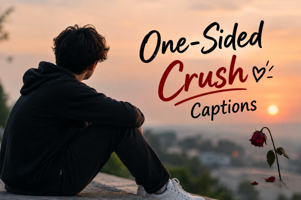 One-Sided Crush Captions 🥀