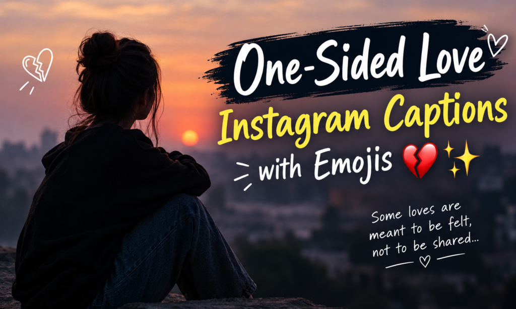 One-Sided Love Instagram Captions with Emojis 💔✨