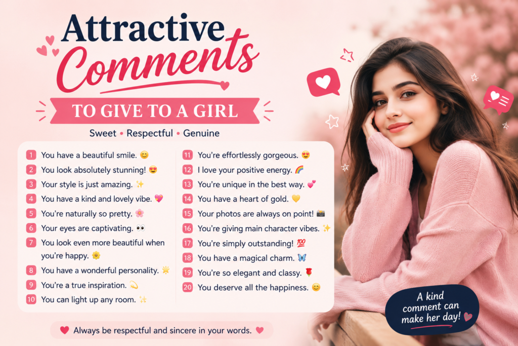 Attractive Comments to Give to a Girl