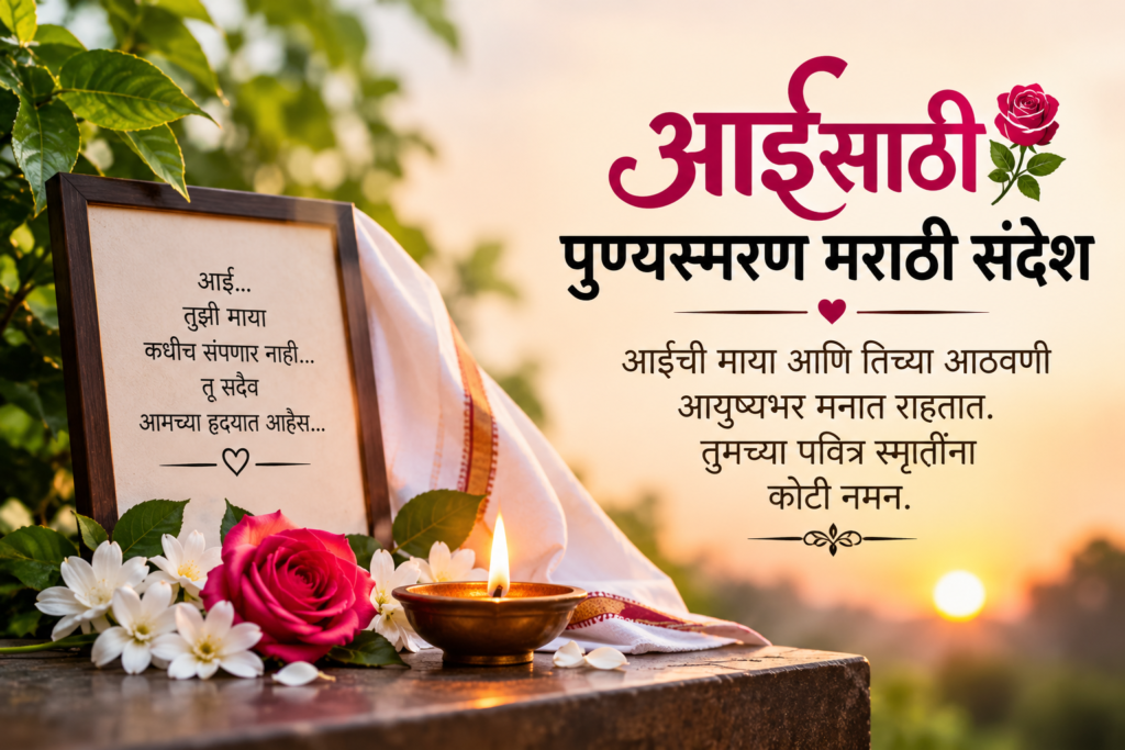 आईसाठी पुण्यस्मरण मराठी संदेश 🌹