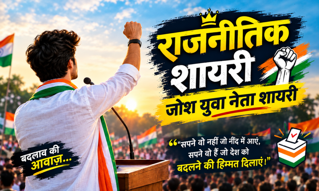 Political Shayari Josh Yuva Neta Shayari 🔥