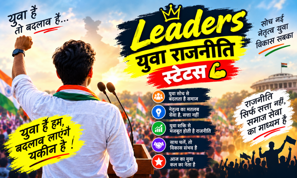 Leaders युवा राजनीति स्टेटस 💪
