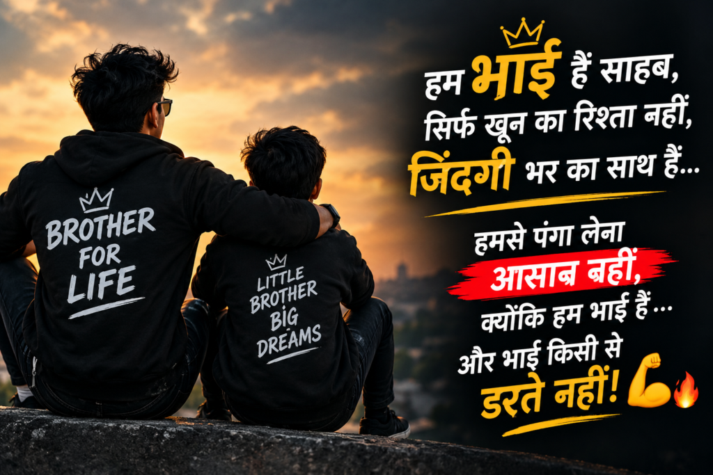Brother Attitude Shayari in Hindi 💪🔥