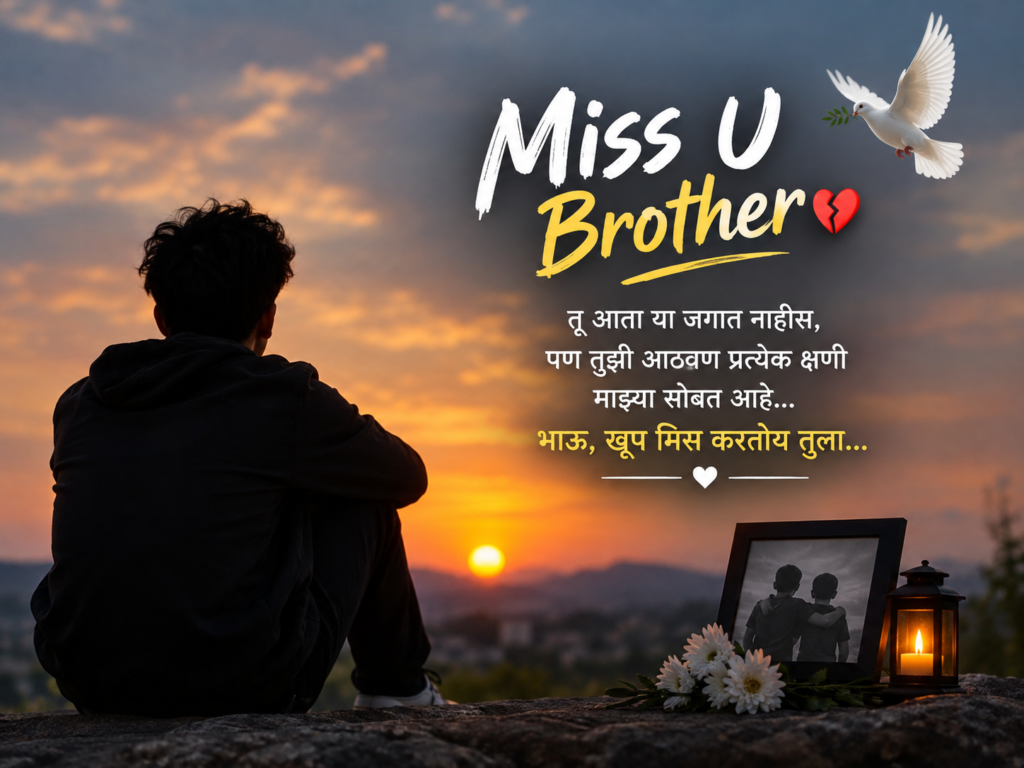 Miss U Brother Status in Marathi After Death 🕊️💔