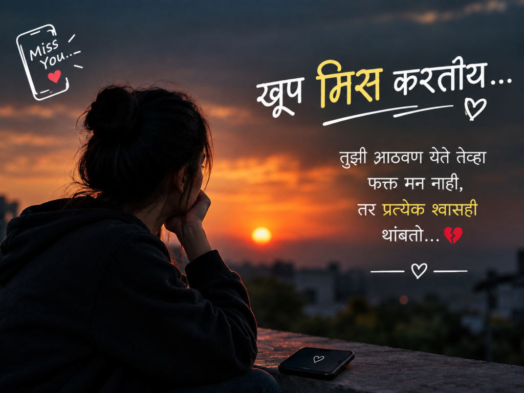 Miss You Status in Marathi 📱💔