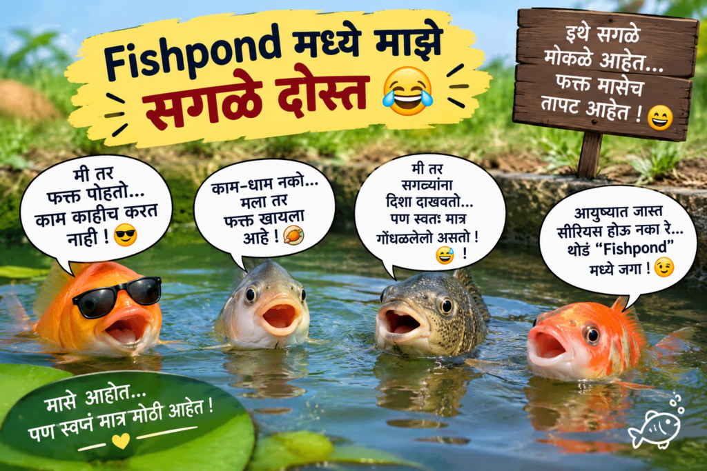 funny fishpond in marathi 😂
