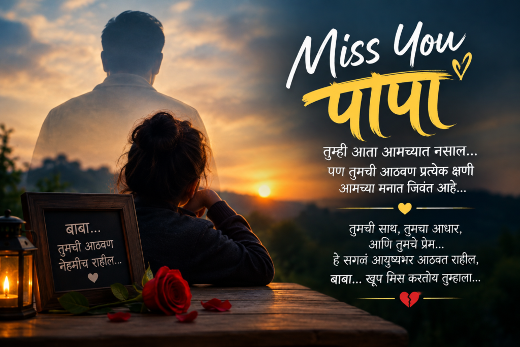 Miss You Papa After Death Marathi Text 🥀