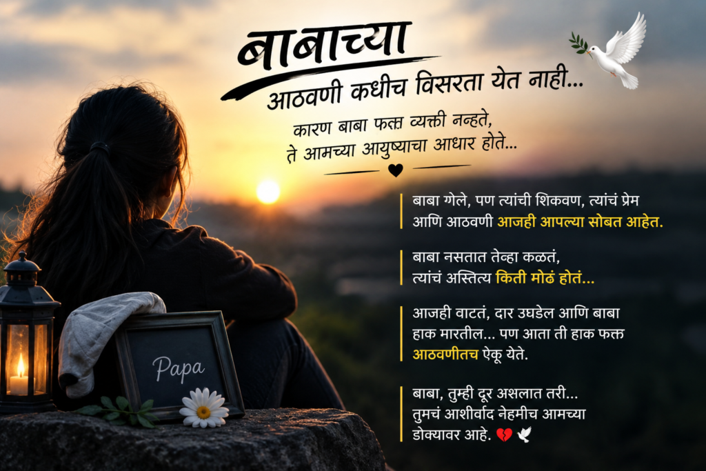 Papa Death Quotes in Marathi 🕊️