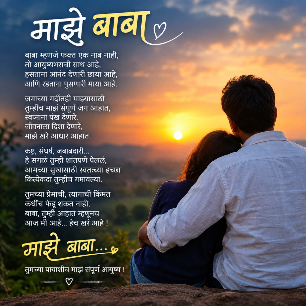 Heart Touching Baba Marathi Kavita for Father