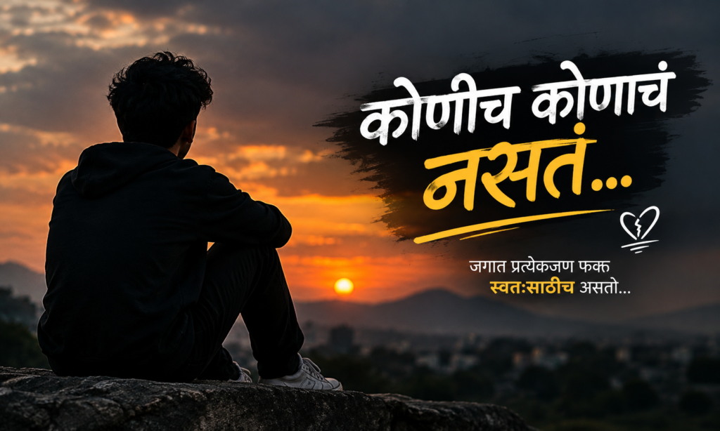 Kon Konach Nast Marathi Status 🖤