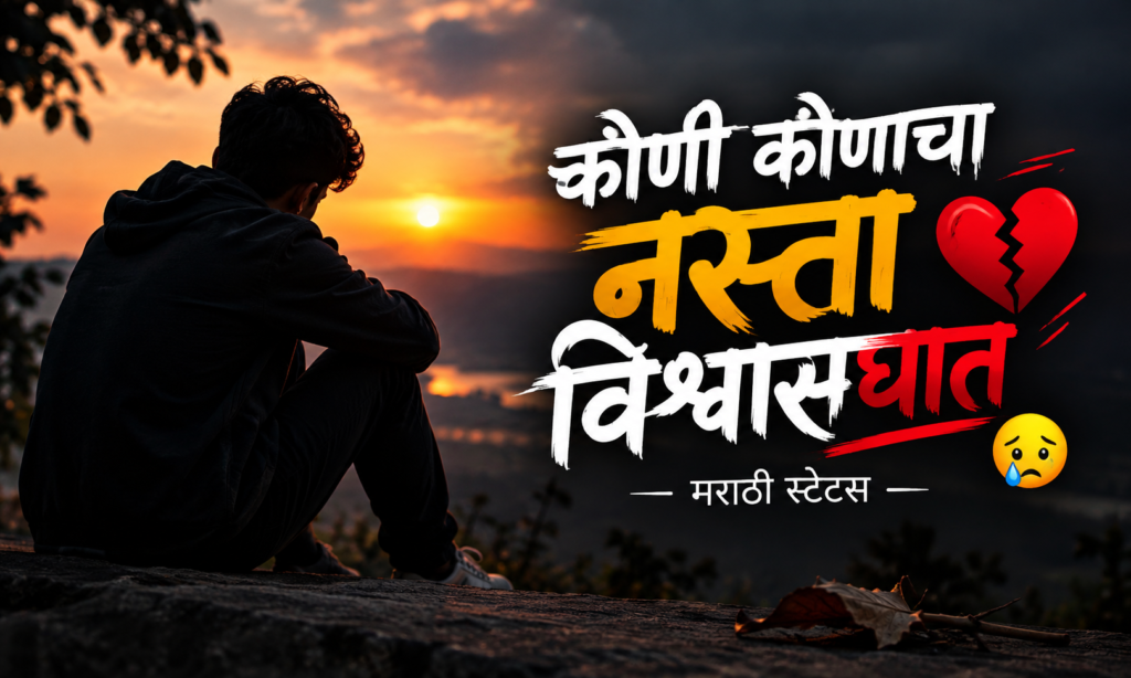 Koni Konacha Nasta Vishwasghaat Marathi Status 💔😢