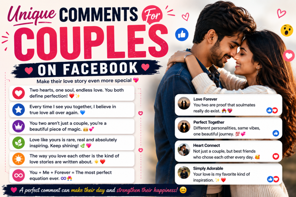 Unique Comments For Couples on Facebook