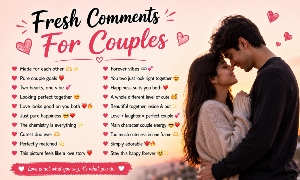 Fresh Comments For Couples