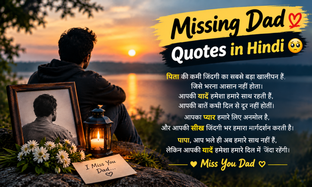7. Missing Dad Quotes in Hindi 🥺