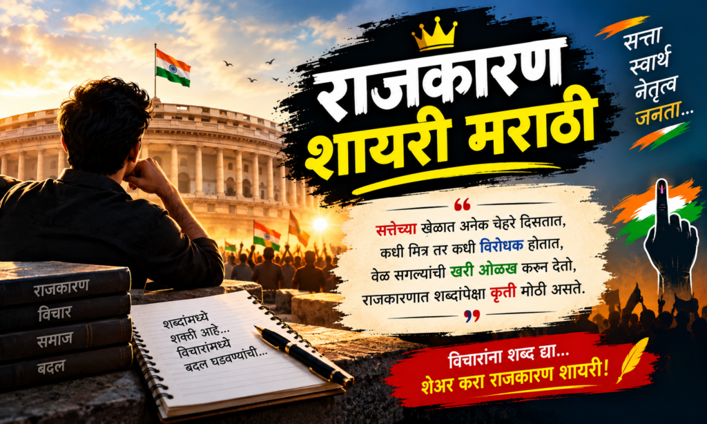 👑 2. राजकारण शायरी मराठी