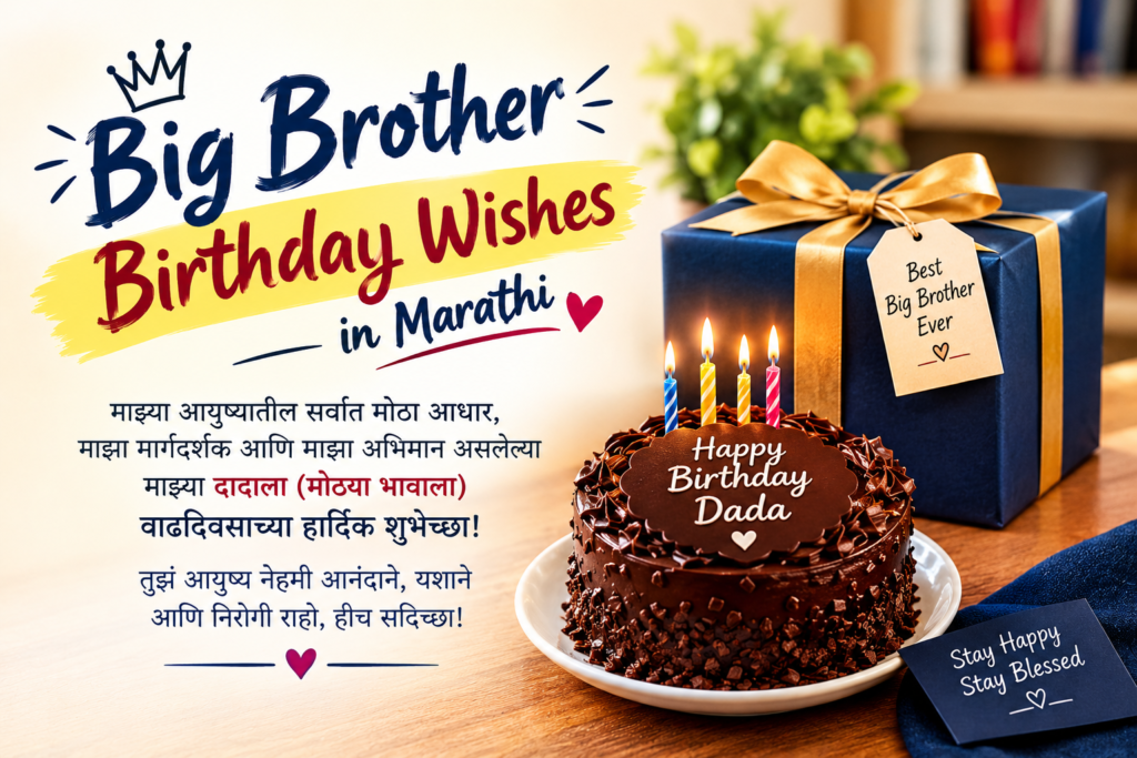 Big Brother Birthday Wishes in Marathi