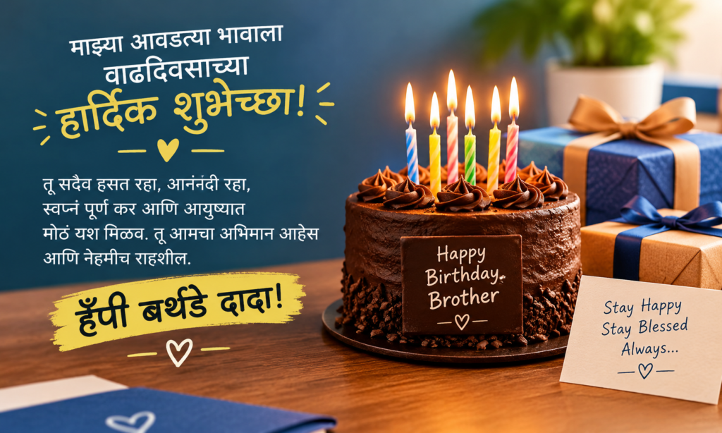 Happy Birthday Wishes in Marathi Brother pic