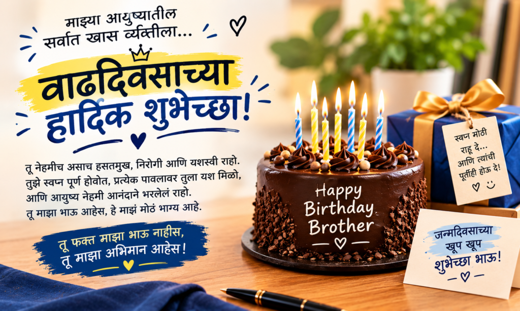 Brother Happy Birthday Wishes in Marathi