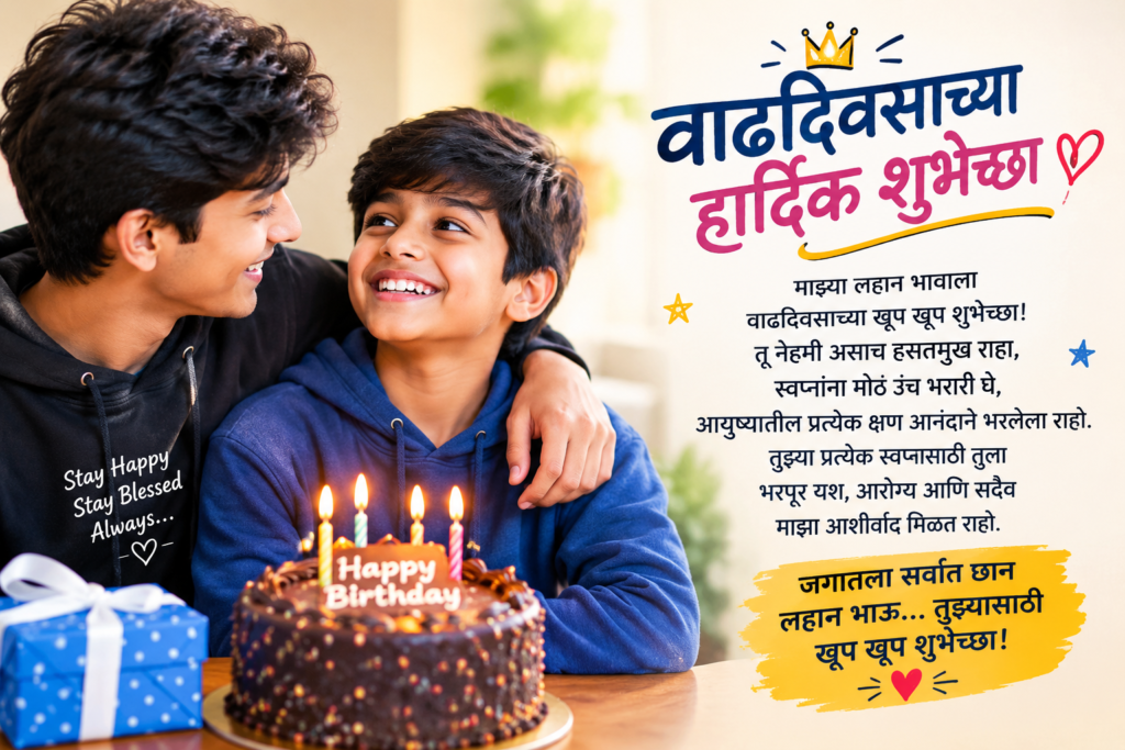 Birthday Wishes for Little Brother Marathi