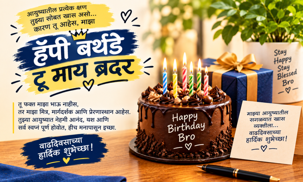 Happy Birthday to Brother in Marathi