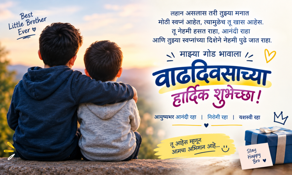 Birthday Wishes in Marathi for Little Brother