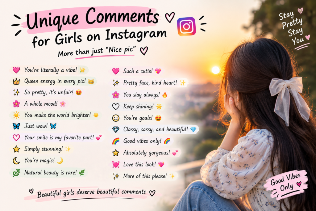 Unique Comments for Girls on Instagram 💫📸