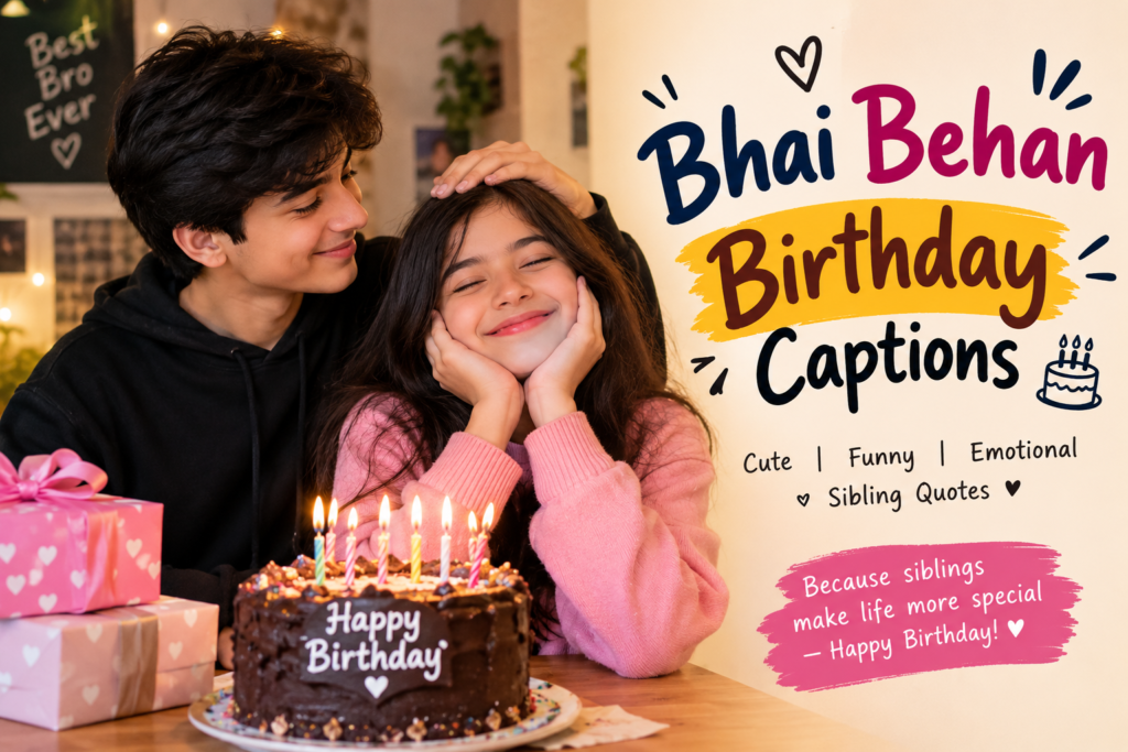 🎂 Bhai Behan Birthday Captions