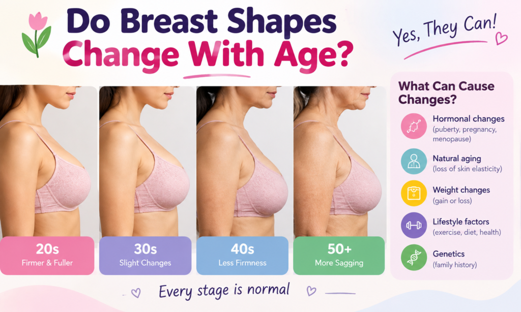 🌷 12. Do Breast Shapes Change With Age?