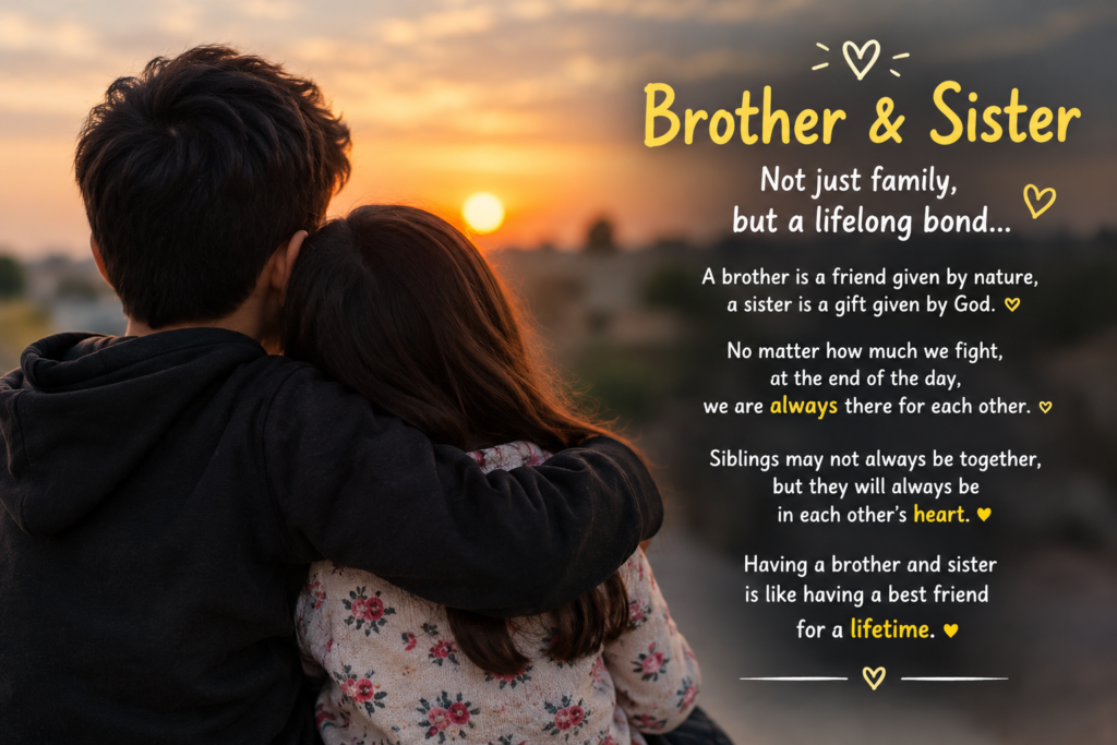 🥹 Heart-Touching Brother and Sister Quotes