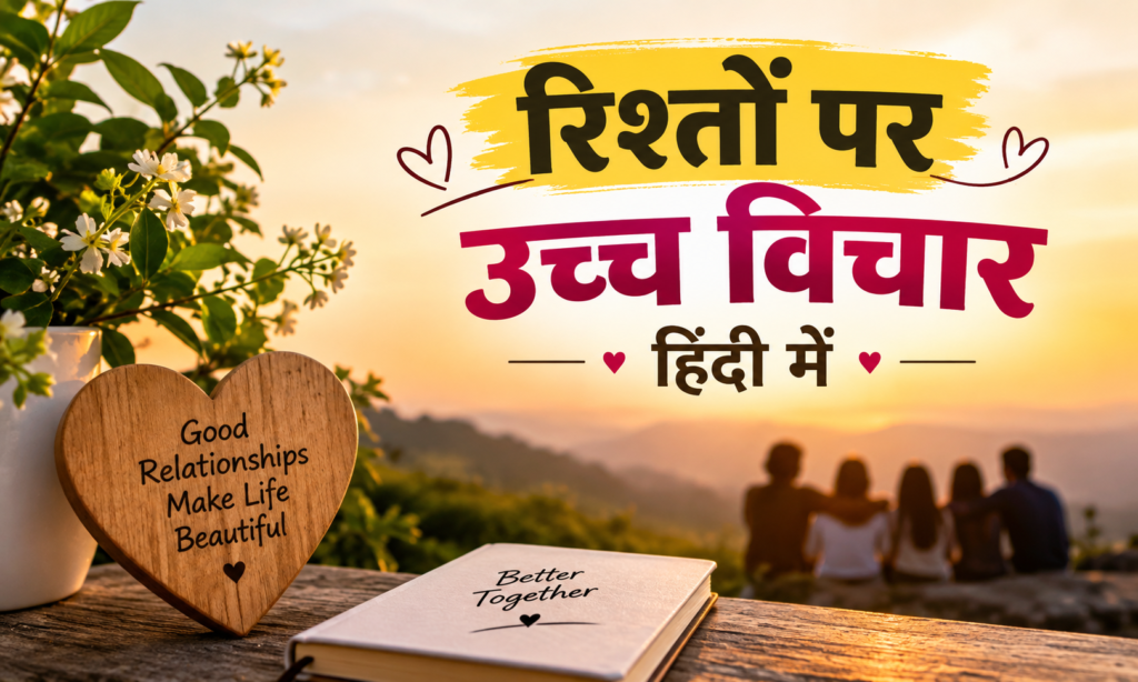 💖 13. रिश्तों पर उच्च विचार हिंदी में
